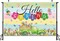 Hello Spring Backdrop Banner 71 x 45 Inch Large Colorful Spring Truck Tulips Flowers Background Banner Spring Easter Holiday Party Decorations Spring Break Indoor Outdoor Photo Booth Props